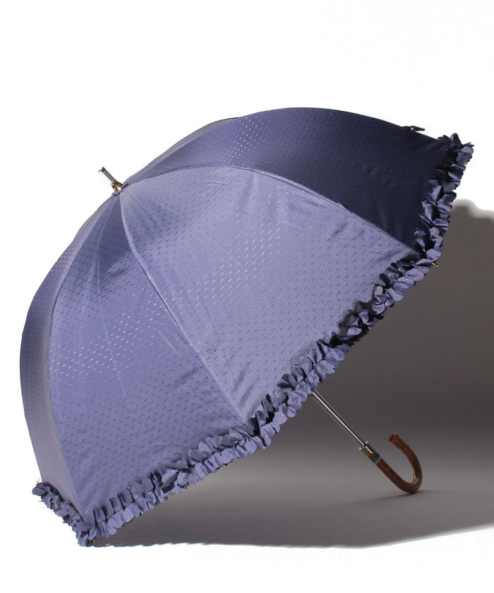 LANVIN en Bleu（ランバン オン ブルー）晴雨兼用日傘 ドビーフリル -｜