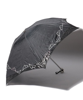 晴雨兼用折りたたみ日傘　オーガンジーハート
