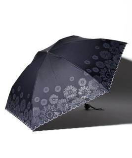 LANVIN en Bleu 晴雨兼用折りたたみ傘 "デイジー スカラ刺繍"