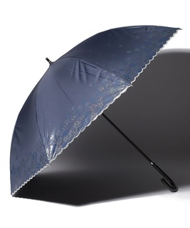 LANVIN en Bleu（ランバン オン ブルー）晴雨兼用日傘　グリッター花×スカラ刺繍