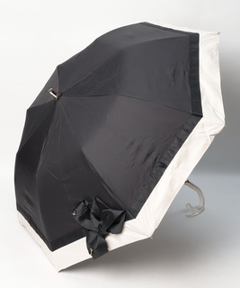 晴雨兼用折りたたみ日傘　”ビジューリボン”