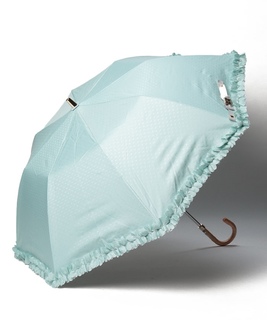 晴雨兼用折りたたみ日傘　”ドビーフリル”