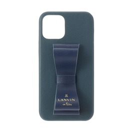 LANVIN en Bleu － Slim Wrap Case Stand & Ring Ribbon 2－Tone for iPhone 13 [ Navy/