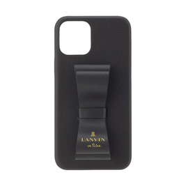 LANVIN en Bleu － Slim Wrap Case Stand & Ring Ribbon for iPhone 13 Pro [ Black ]