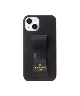 Slim Wrap Case Stand & Ring Ribbon for iPhone 14 [ Black ]