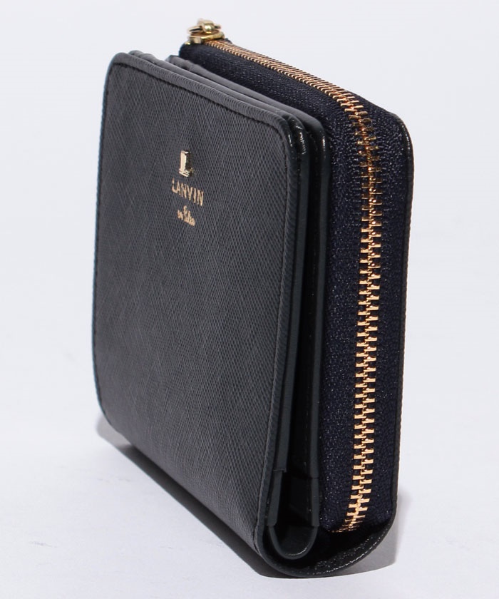 【新品未使用】ランバンオンブルー 二つ折り財布リュクサンブール ディープグリーン
