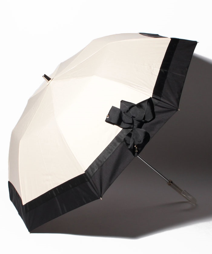 ランバン　折りたたみ傘　バイカラー　リボン　折り畳み傘　雨晴兼用