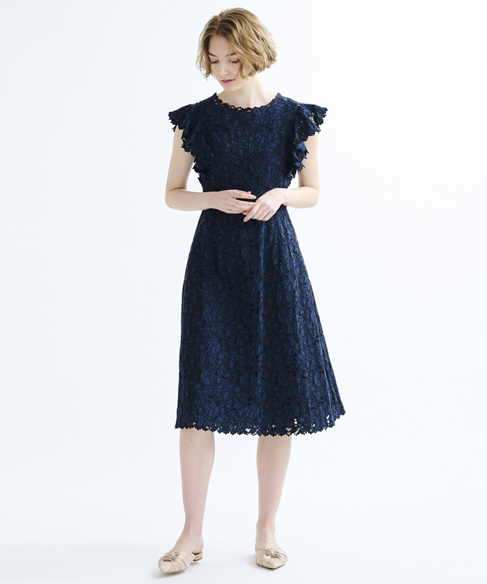 スカラップレースワンピース