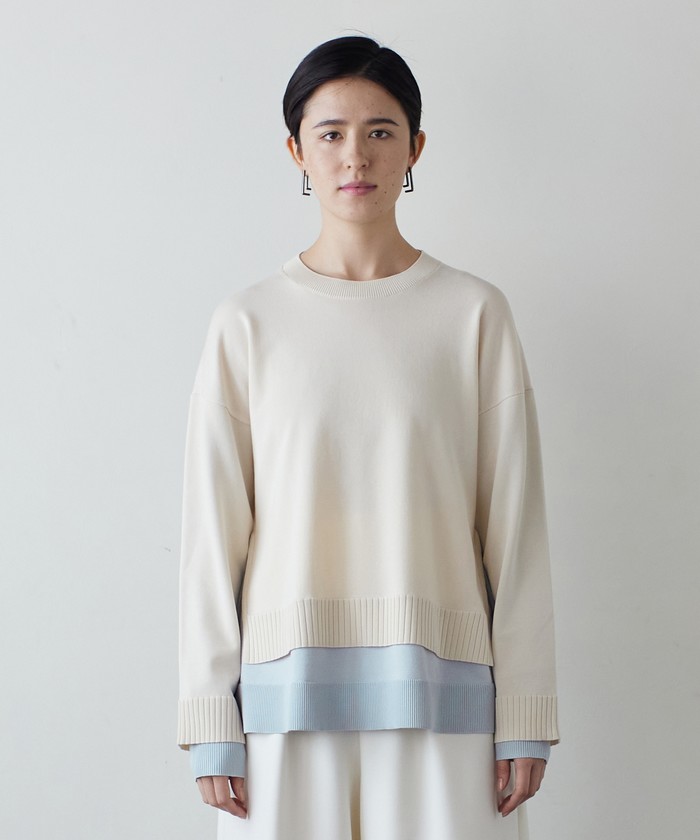 未使用 LANVIN on blue レイヤード バイカラー 春ニット - メルカリ