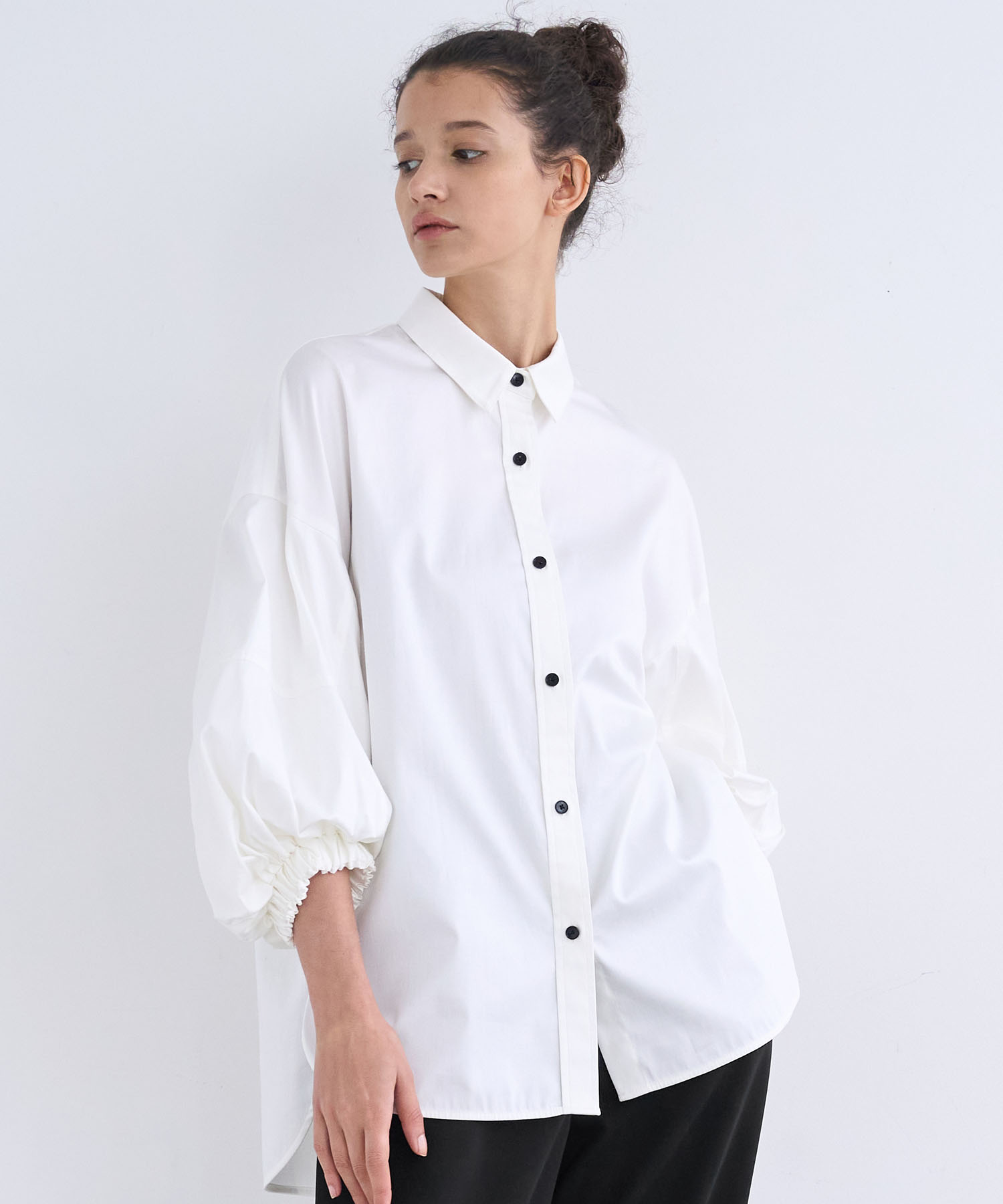 SHOPSTOCK 店頭在庫 コットンサテンオーバーブラウス