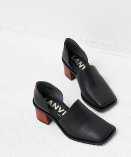 大阪直売【美品】LANVIN デザインヒール　ダマスク柄　スエードパンプス　レース 靴