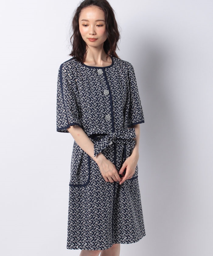 コットンアイレット刺繍レース ワンピース Pierre Cardin ピエールカルダン Lapine Online Store