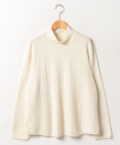 【大きいサイズ】12G ホールガーメント ハイネックセーター