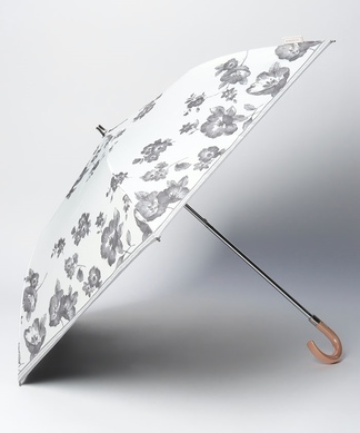 NINA RICCI ニナ リッチ フラワープリント柄 晴雨兼用傘 (トップフラット折傘)