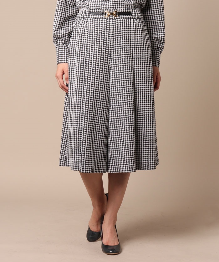 セットアップ対応商品】千鳥格子キュロット -|CARA O CRUZ(キャラ・オ・クルス)|Leilian Co.,LTD Official Online Store 千鳥格子、ブラウス、キュロットセットアップ