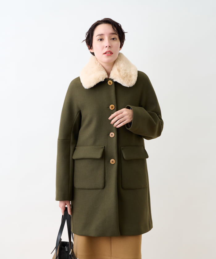 ボアカラーコート【TRENCH&COAT】【CoC by CARA O CRUZ】 -｜CARA O