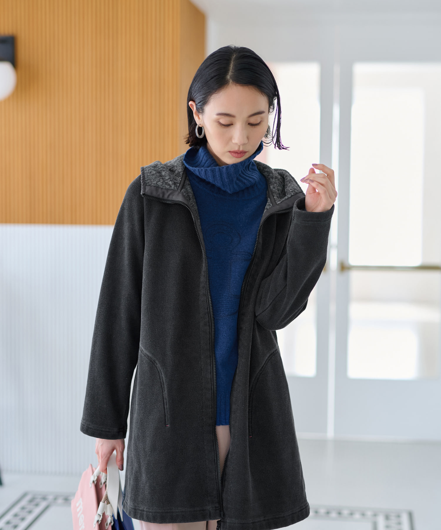 あったか】洗える裏起毛 ジップアップジャケット -｜CARA O CRUZ 