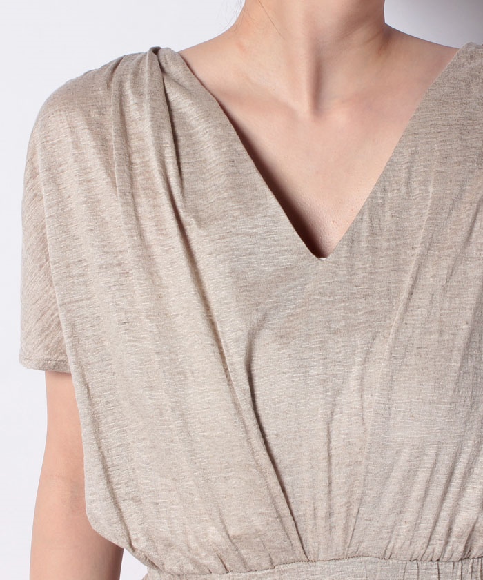 早割クーポン Three Dots リネンロングワンピース ロングセラー