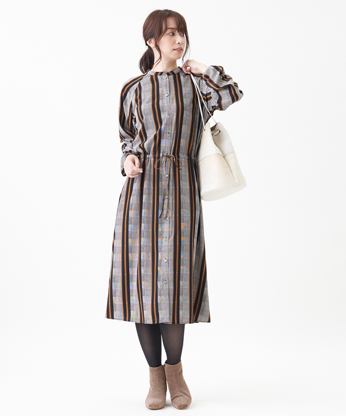 グレンチェックワンピース En Recre アン レクレ Leilian Co Ltd Official Online Store