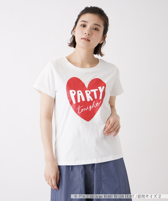 Special price】ハートプリントTシャツ -｜en recre（アン レクレ