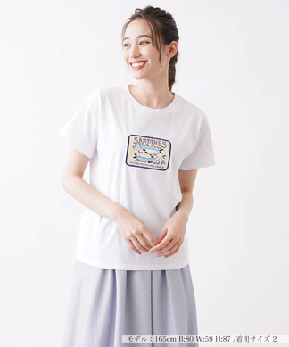 刺繍クルーネックTシャツ【BEATRICE】
