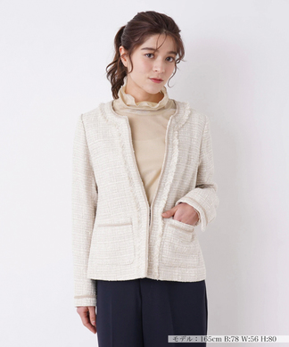 ノーカラーツイードジャケット -｜Leilian（レリアン）｜Leilian Co 