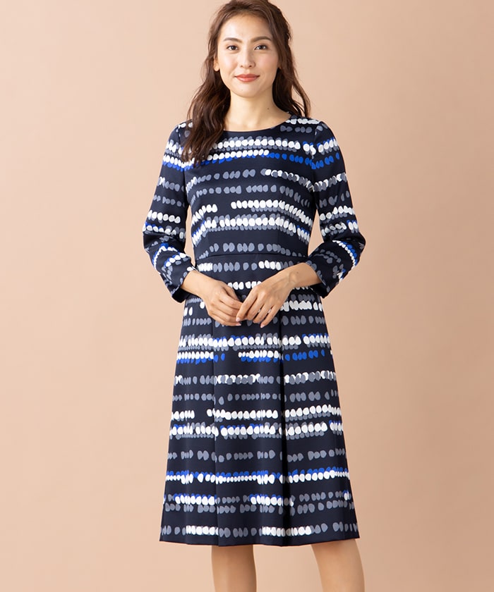 流行に 新品 Leilian レリアン ワンピース 11号 ネイビー ブルーライン お客様満足度no 1 Nourabooks Co Id