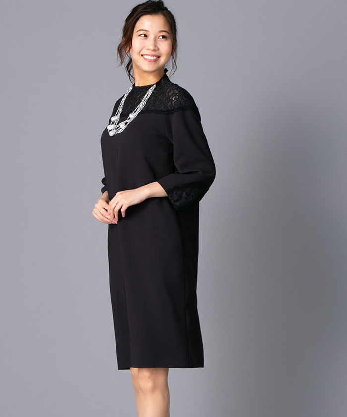 レース切替えワンピース Leilian レリアン Leilian Co Ltd Official Online Store