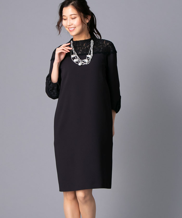 レース切替えワンピース Leilian レリアン Leilian Co Ltd Official Online Store