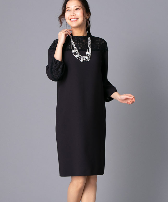 レース切替えワンピース Leilian レリアン Leilian Co Ltd Official Online Store