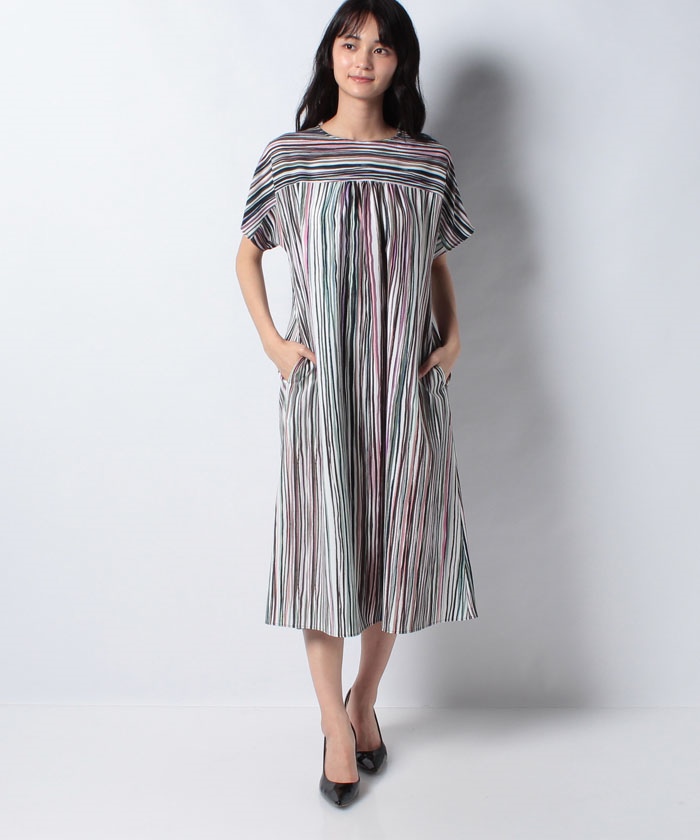 Erica マルチカラーストライプ柄ワンピース Leilian レリアン Leilian Co Ltd Official Online Store