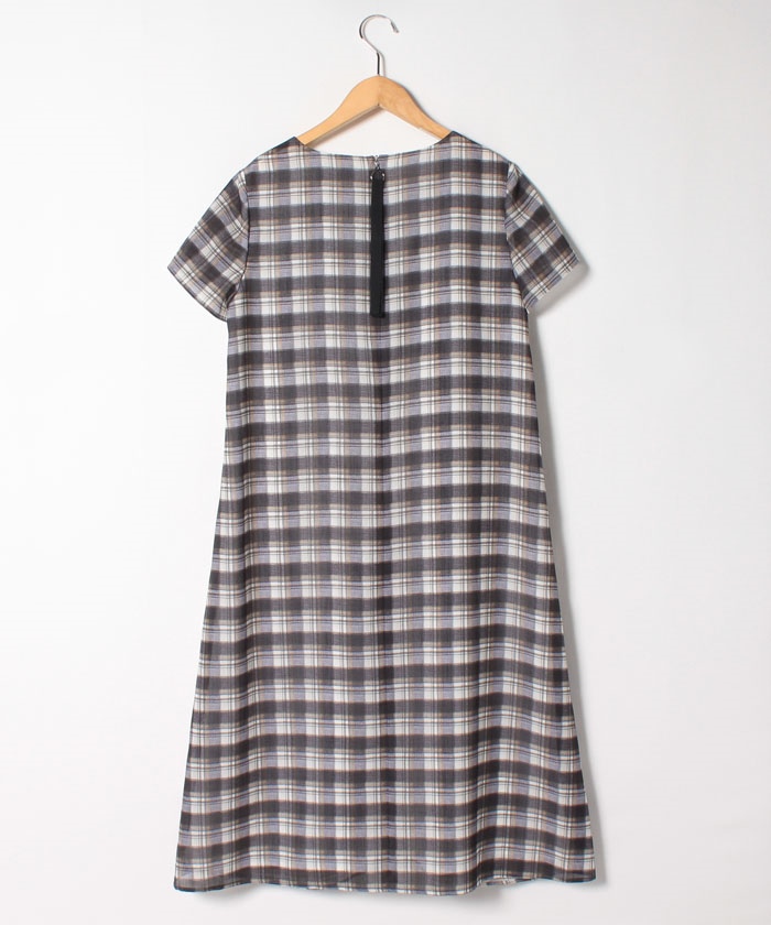 チェック柄半袖ワンピース Leilian レリアン Leilian Co Ltd Official Online Store チェック柄半袖ワンピース Leilian レリアン Leilian Co Ltd Official Online Store