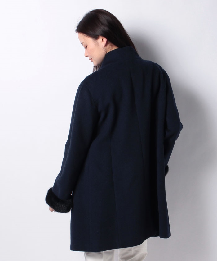 アミポイズン　ロングコート　スタンドカラー　カシミヤ　大きいサイズ　未使用ロングコート