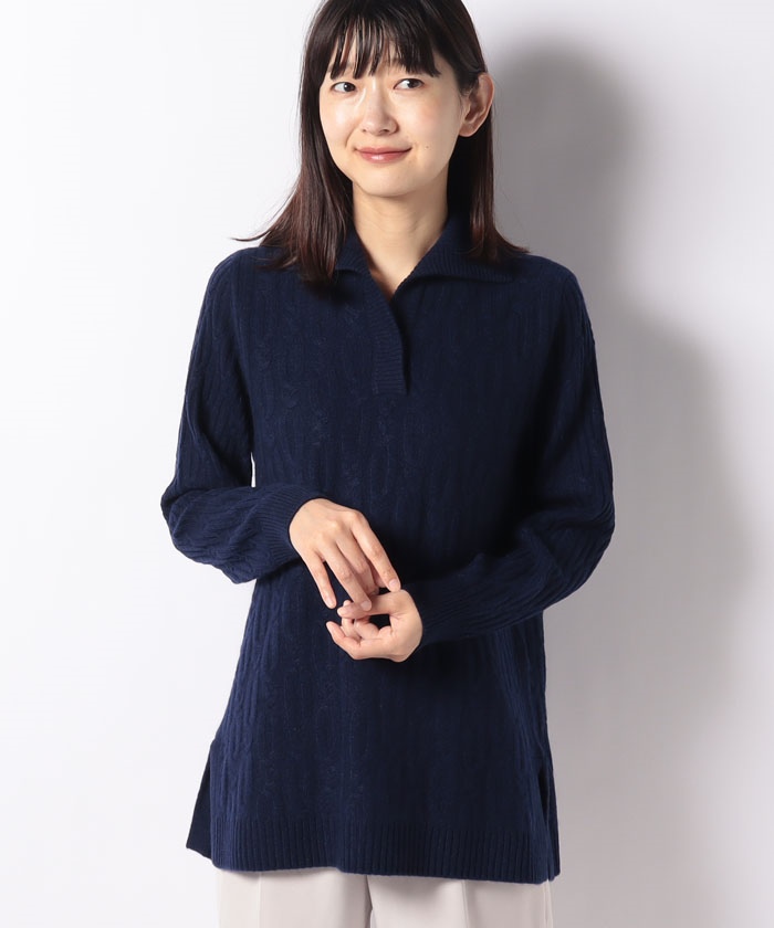 ウインターコレクション】カシミヤチュニックニット -|Leilian