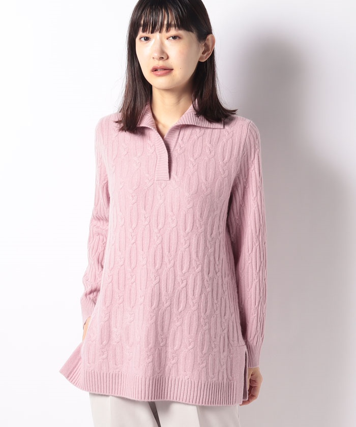 ウインターコレクション】カシミヤチュニックニット -|Leilian
