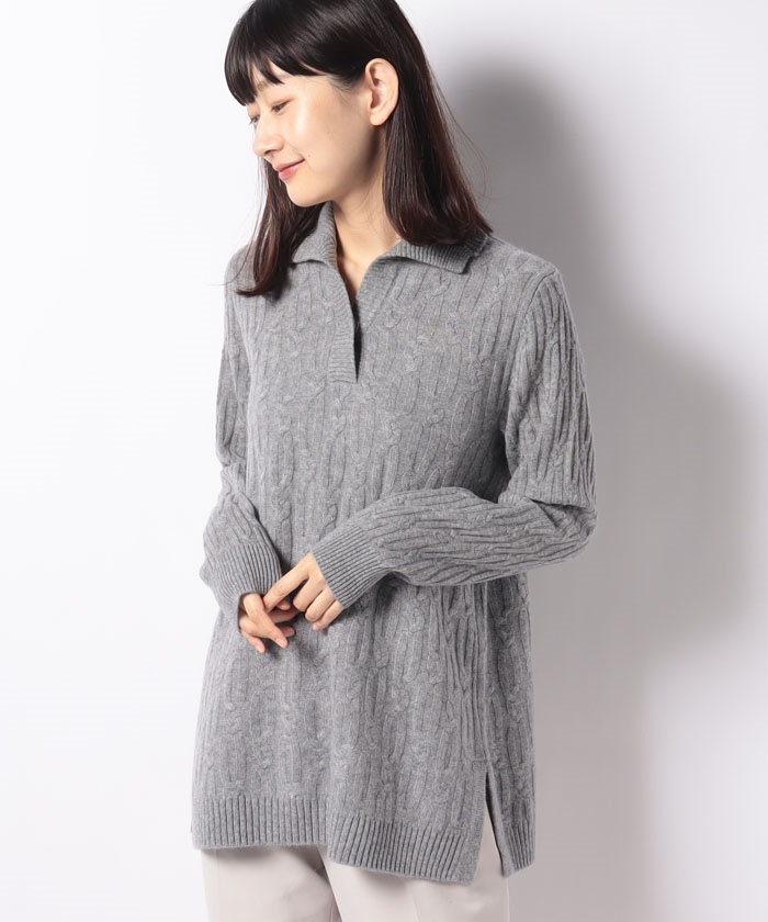 ウインターコレクション】カシミヤチュニックニット -|Leilian