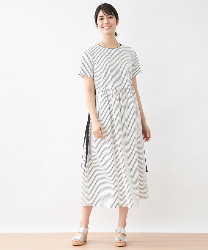 ストライプ柄ワンピース ハロー マイドレス Leilian レリアン Leilian Co Ltd Official Online Store