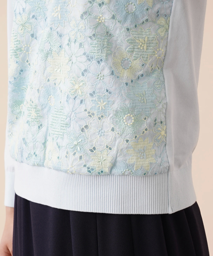 フラワーレースニット【Leilian WHITE LABEL】 -｜Leilian（レリアン 