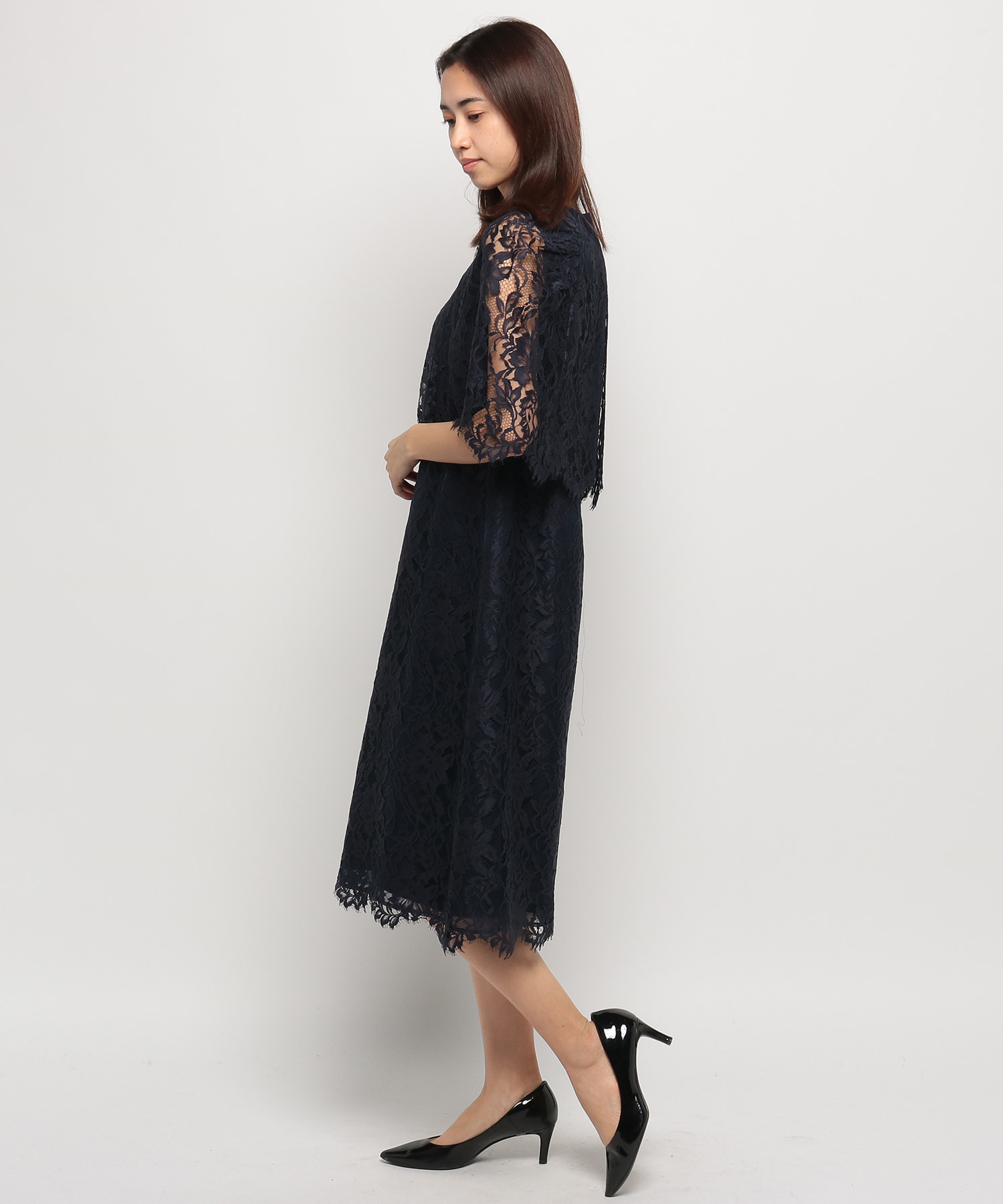 ミディ丈総レースワンピース【NEW FORMAL】 -｜Leilian（レリアン）｜Leilian Co.,LTD Official Online  Store