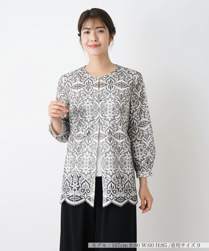 新品 Leilian カットワークレースブラウス 11号 新品 Leilian カットワークレースブラウス 11号