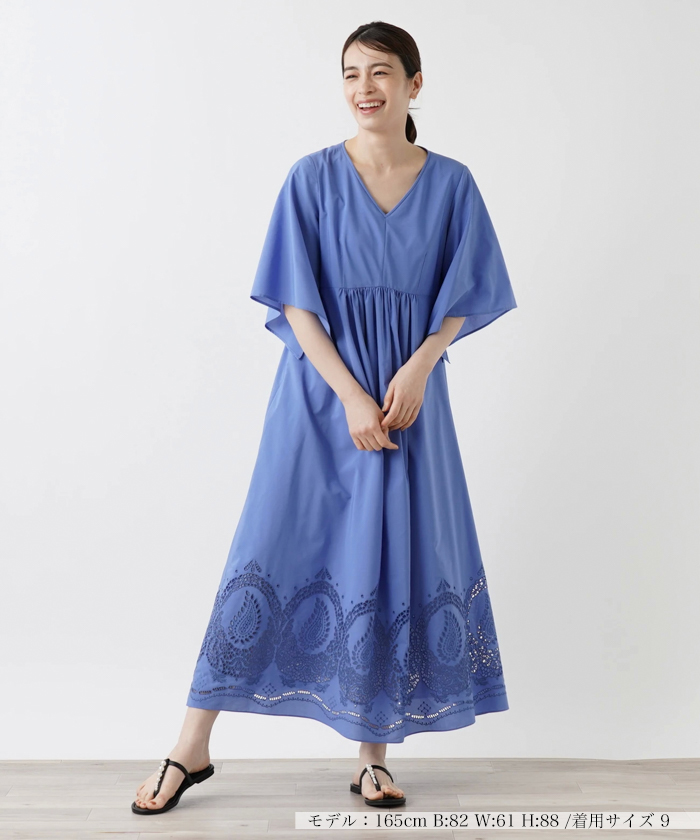 決まりました】レリアン ワンピース 芳ばしく Leilian 夏ワンピ 