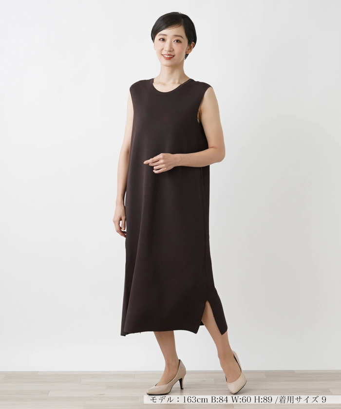 Leilian レリアン ノースリーブ ワンピース フリル サイズ11 【美品 