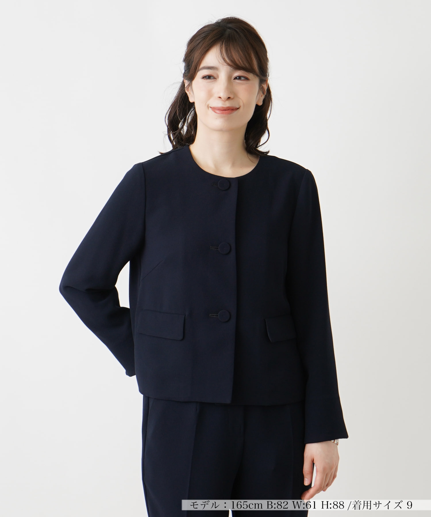 洗えるノーカラージャケット -｜Leilian（レリアン）｜Leilian Co.,LTD Official Online Store