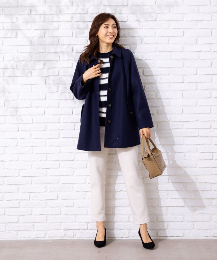 ステンカラーハーフコート【Leilian WHITE LABEL】 -｜Leilian 