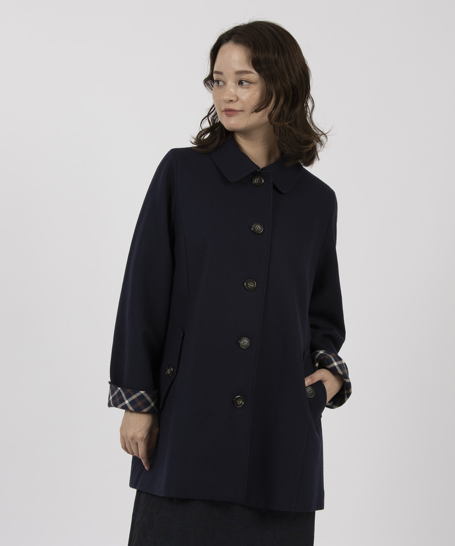 ステンカラーハーフコート【Leilian WHITE LABEL】 -｜Leilian 