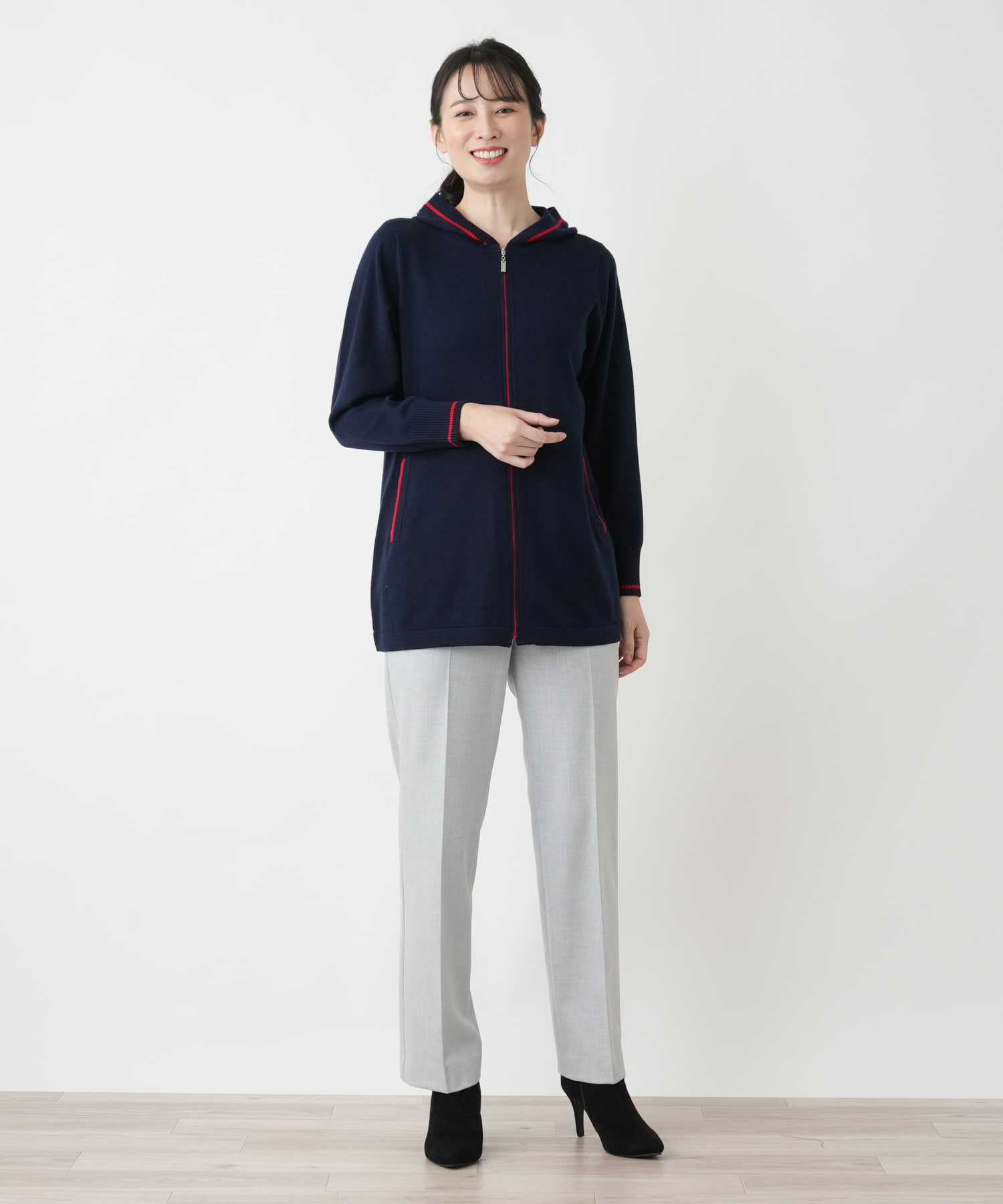ニットパーカ【Leilian WHITE LABEL】 -｜Leilian（レリアン 
