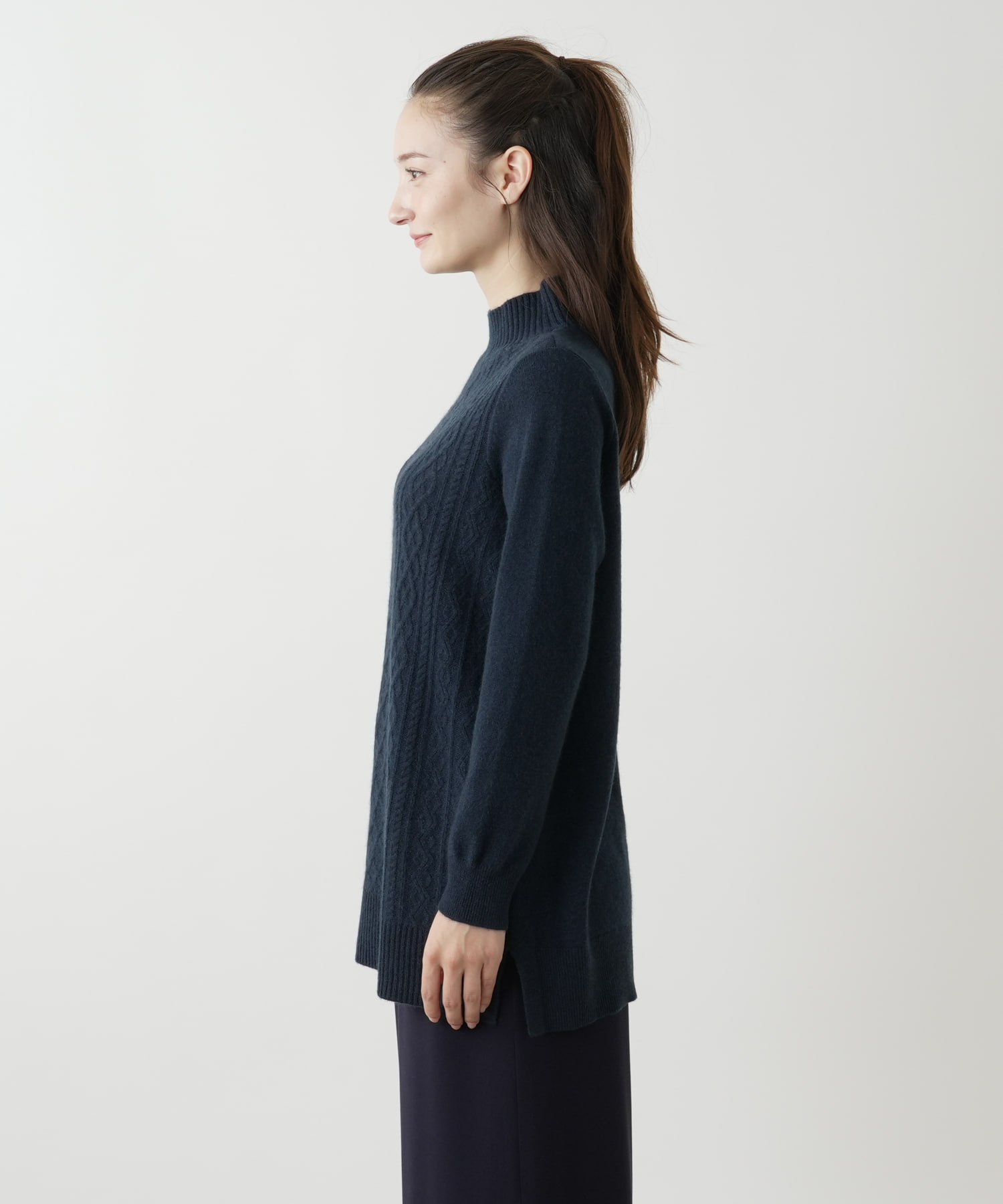 カシミヤハイネックニット【Leilian WHITE LABEL】 -｜Leilian