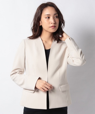 セットアップ対応商品】ノーカラージャケット -|Leilian(レリアン ...