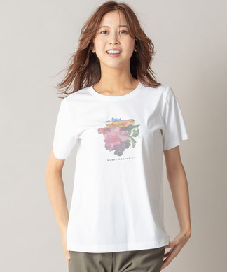 【MUSE BY ROCHAS Premiere】フラワープリントＴシャツ