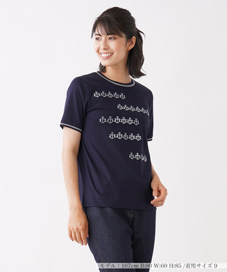 アンカー刺繍Tシャツ【Leilian WHITE LABEL】